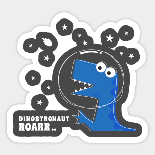 Cute Astronaut dinosaur. Sticker